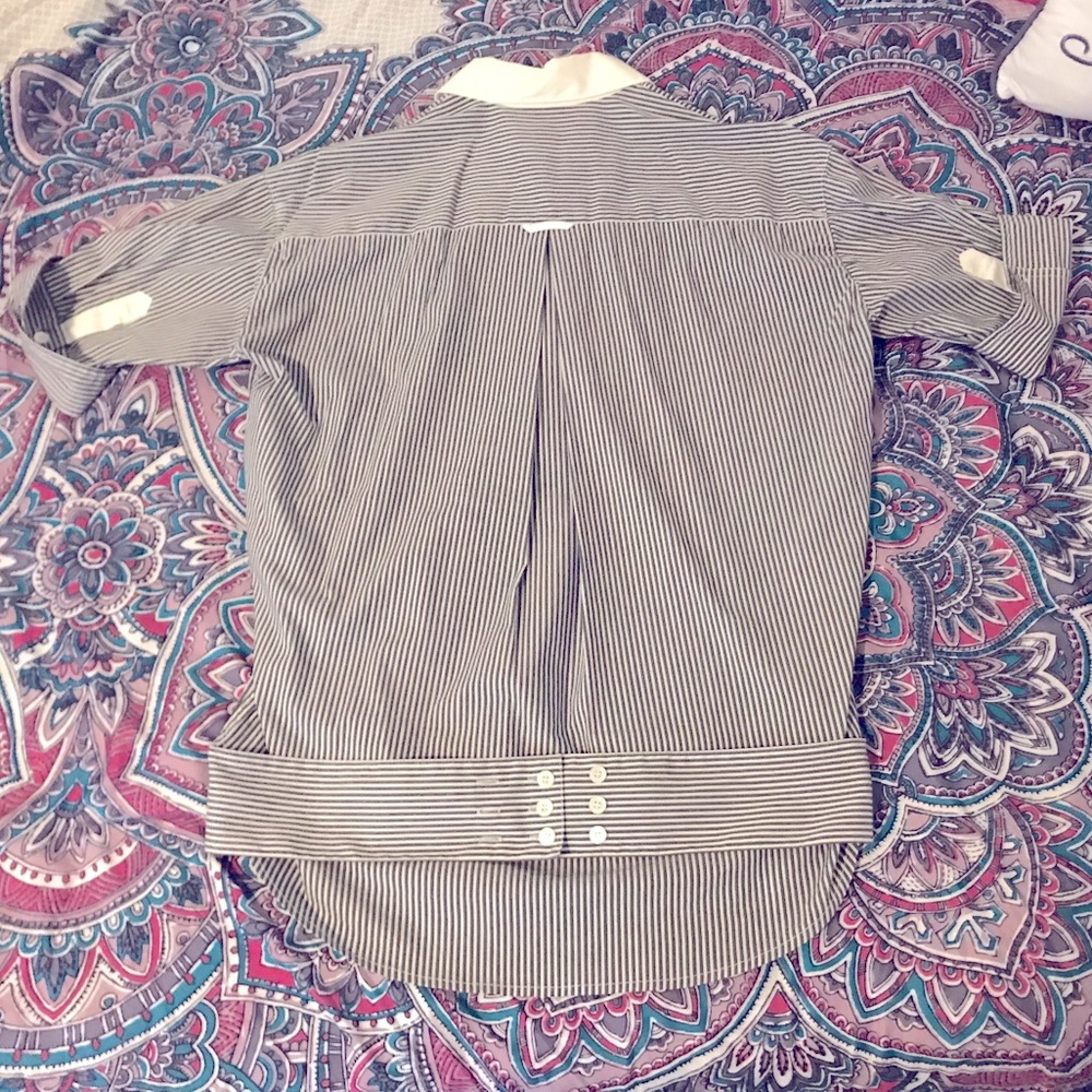 BCBGMaxAzria Modal Cotton Striped Shirt
